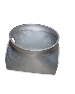 Connection piece 90deg NW710 with flange onto 630